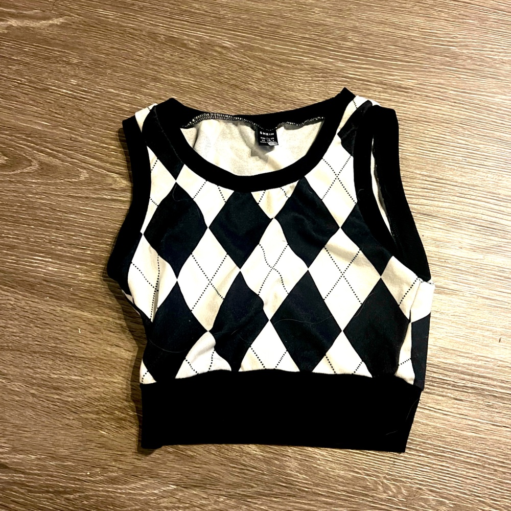 Shein plaid top